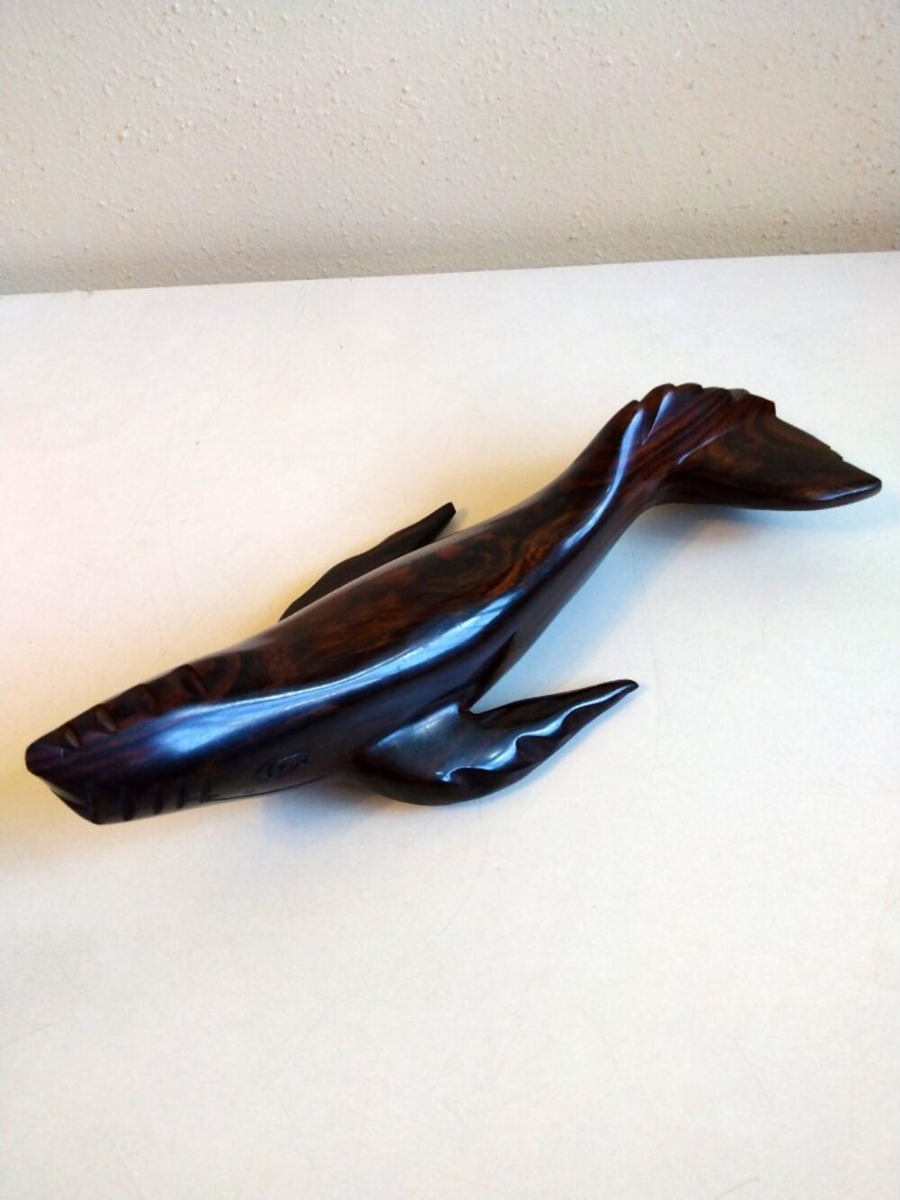 Humpback Whale Ironwood Handmade Figurine 13” Home Office Accent Decor Nautical